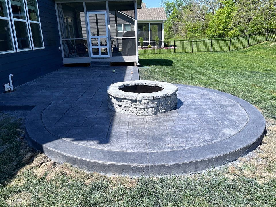There’s nothing like enjoying summer weather with a freshly poured and stamped backyard patio.