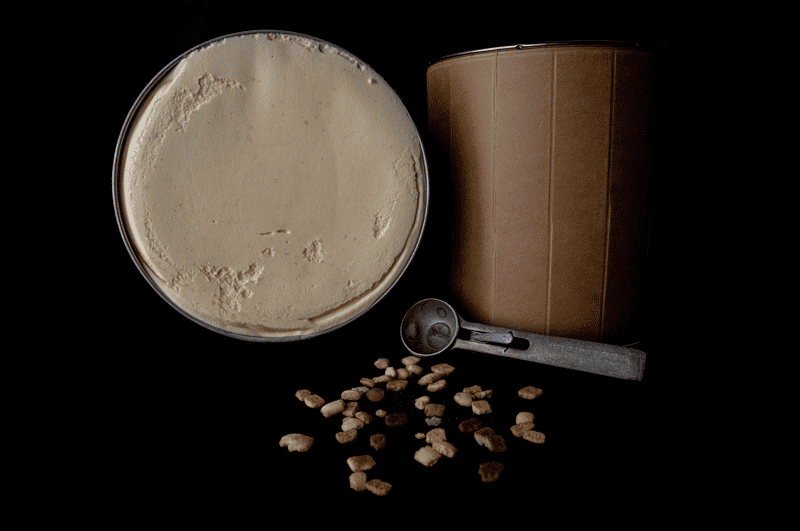 Indiana Sugar Cream Pie ice cream, sweet cream with pie filling ribbons