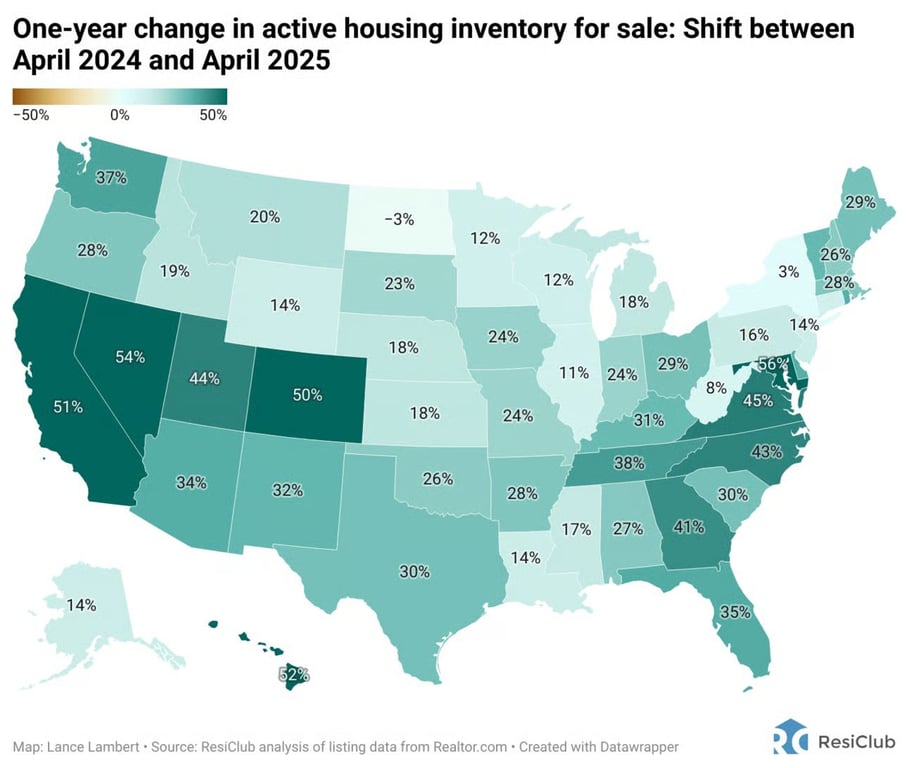 Inventory “bounce back” - Some states have extremely large inventory changes - California, Florida, Colorado, Maryland, to name a few