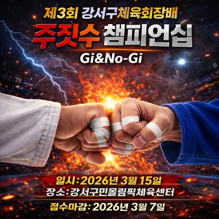 제3회 강서구체육회장배 주짓수챔피언십 > 2026. 3. 15(일)