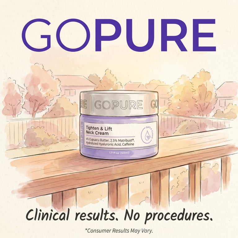 goPure bottle photographed with dewy texture and soft shadows