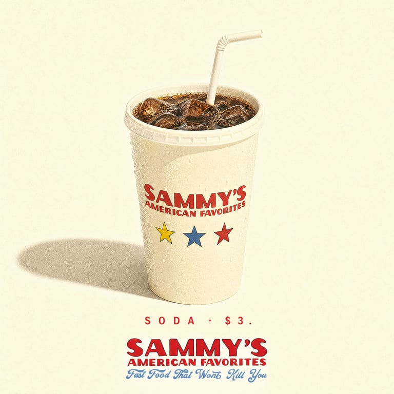 Sammy's American Favorites menu still 12 — plated dish on a printed menu card