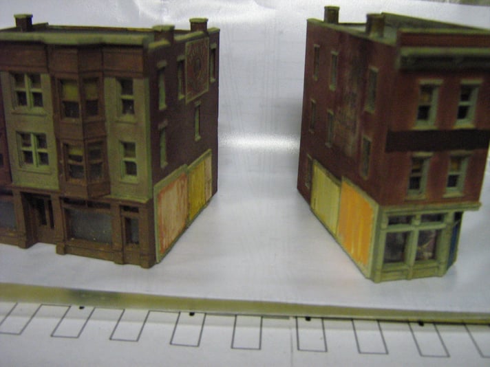 new 45mm switches. refurb n scale bldngs 025