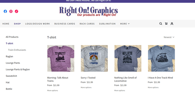 rightongraphicstraintees