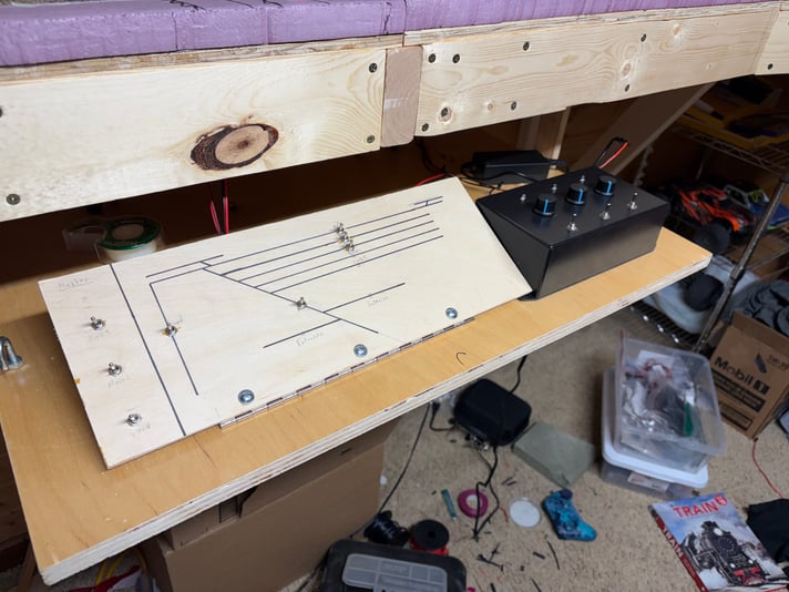 The control panel attached, day 6 of electrical work