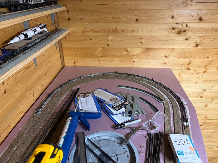 The track for main 2 on roundhouse curve, day 17 of track work