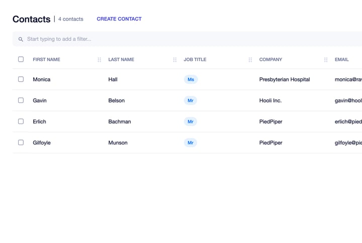 Customize contact fields to your needs