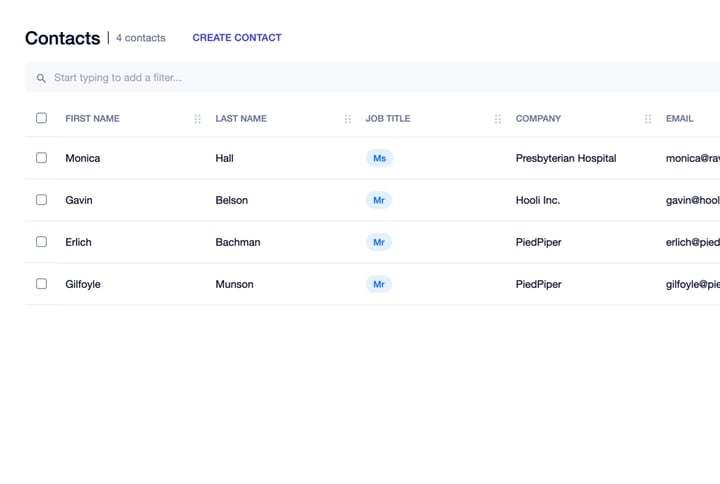 Customize contact fields to your needs