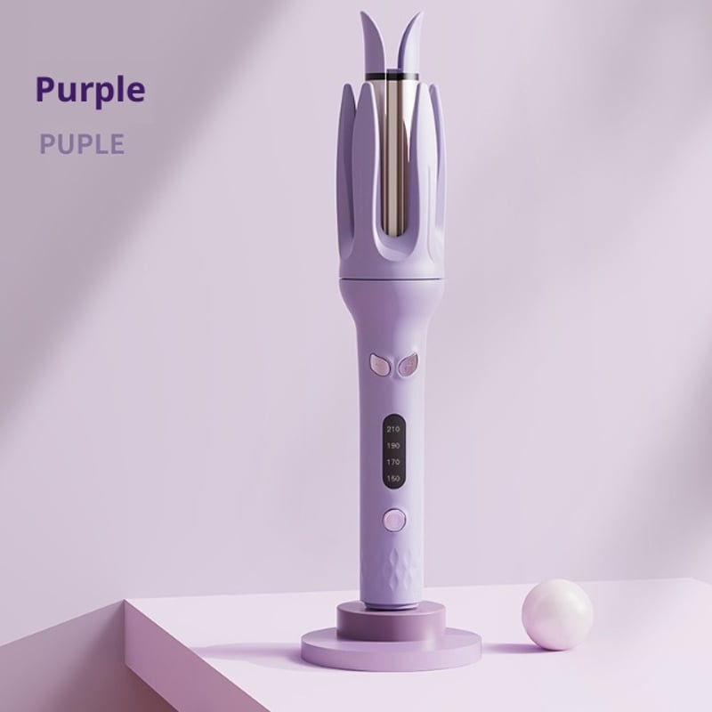 The automatic hair curler in purple