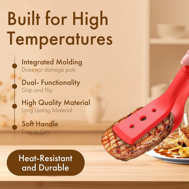 2-in-1 Silicone Spatula Tongs — supplier product photo 3