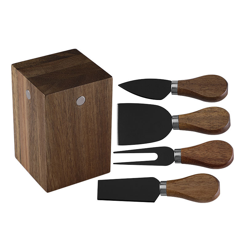 Acacia Wood Cheese Knife Set, 5 Pieces — supplier product photo 2