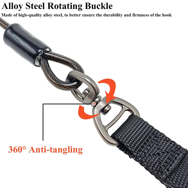 Chew-Proof Steel Cable Slip Lead, 5 ft — supplier product photo 4
