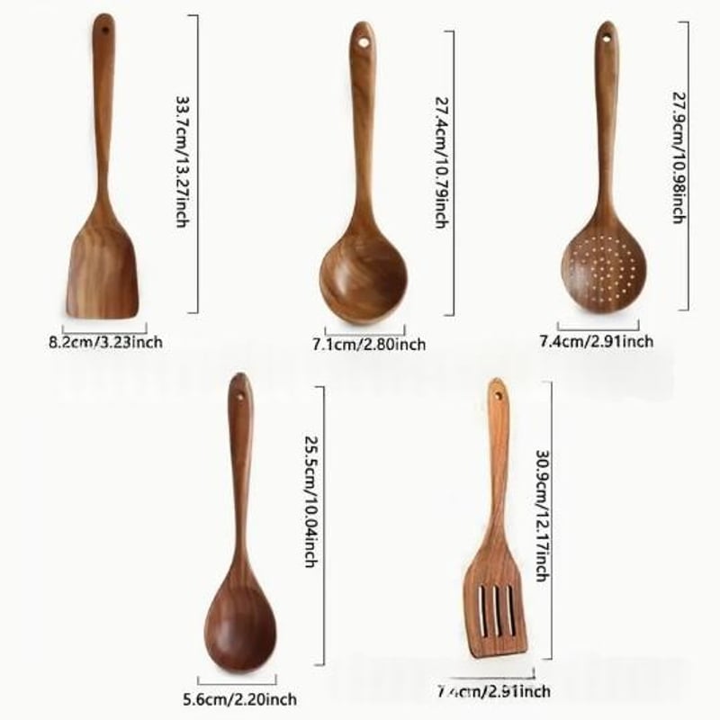 Five-Piece Teak Kitchen Utensil Set — supplier product photo 5