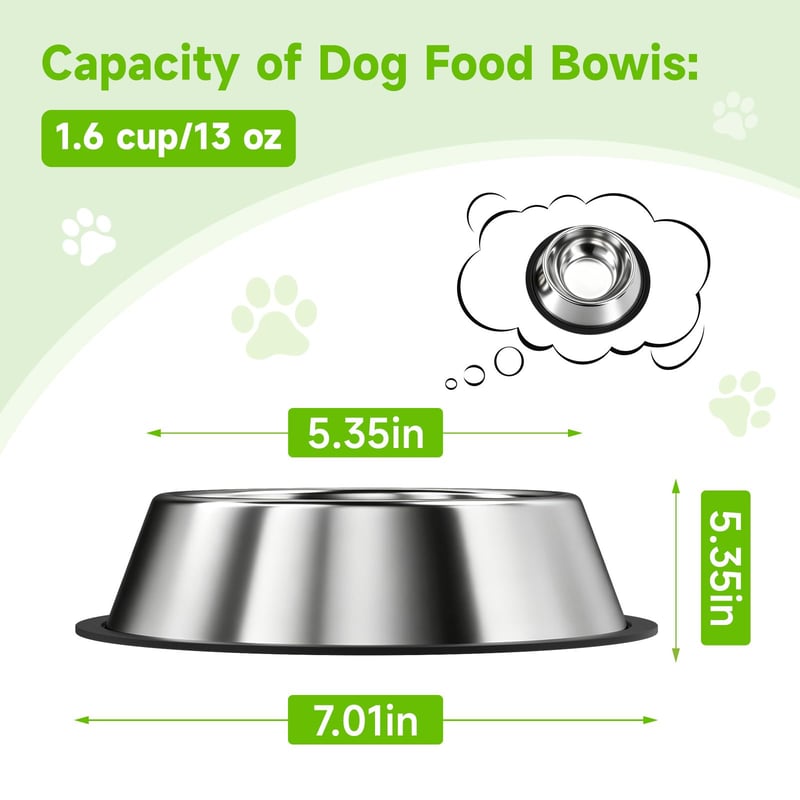 Stainless Steel Dog Bowls, 3-Pack — supplier product photo 2