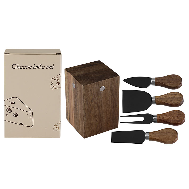 Acacia Wood Cheese Knife Set, 5 Pieces — supplier product photo 5