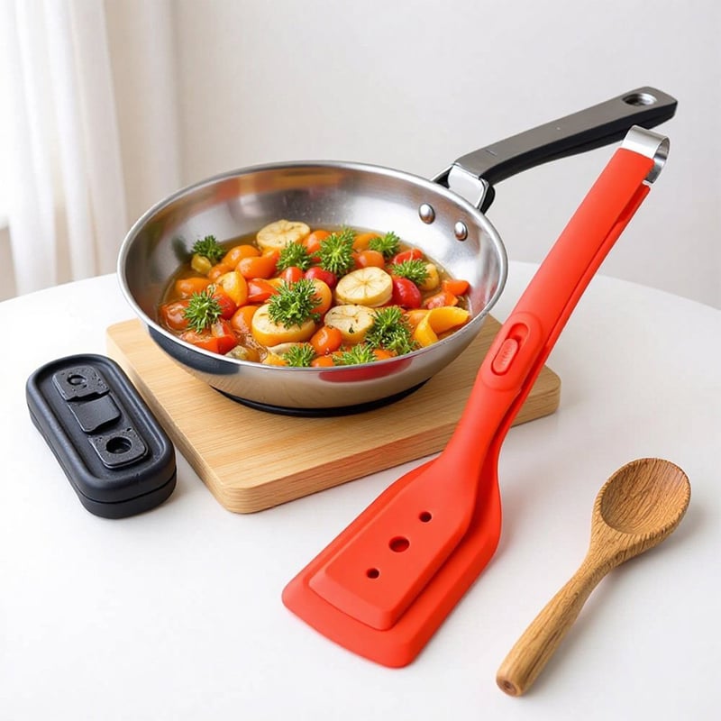 2-in-1 Silicone Spatula Tongs — supplier product photo 2