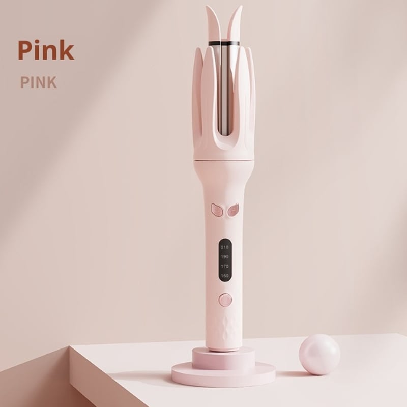 The automatic hair curler in pink