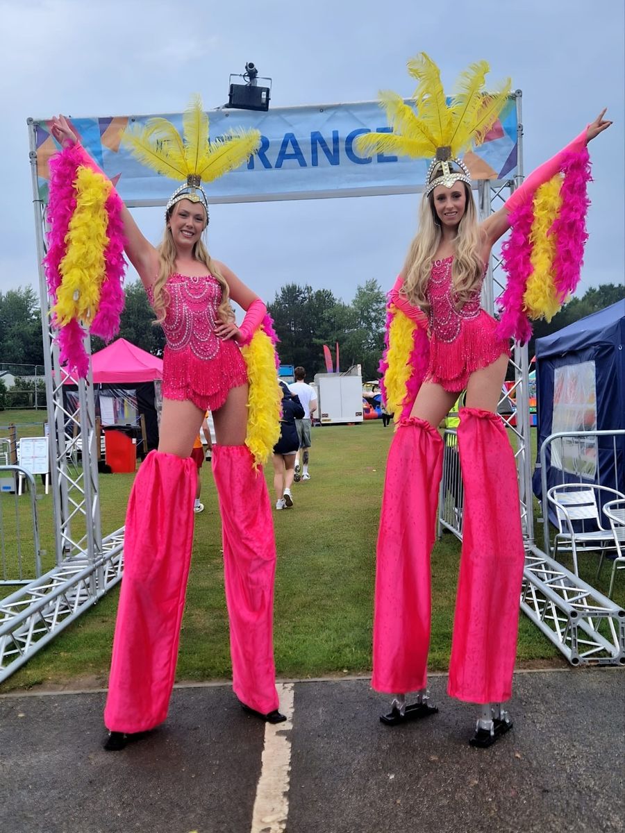 Stilt Walkers - Pink & Yellow image