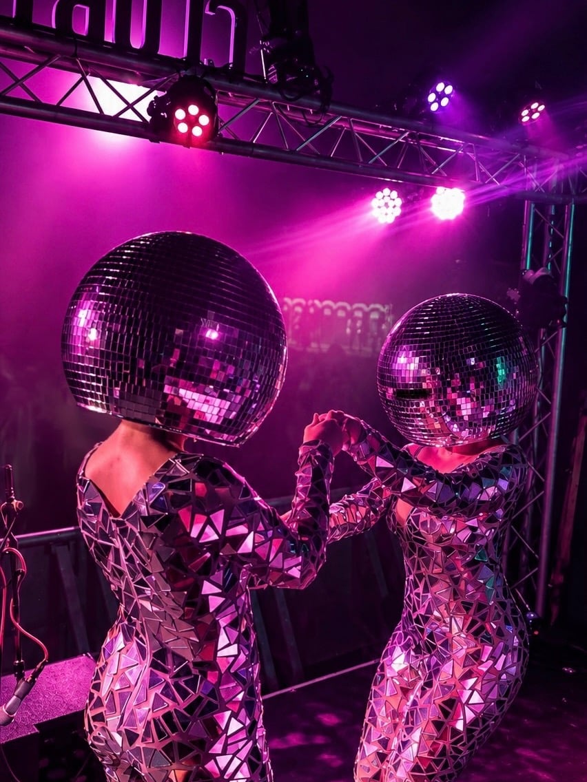 Mirror ball head duo image