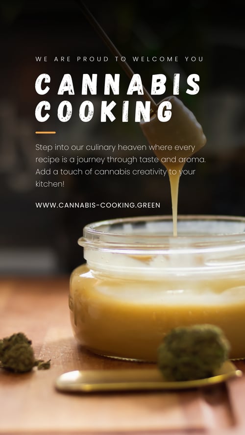 A creates an exquisite dish with cannabis.
