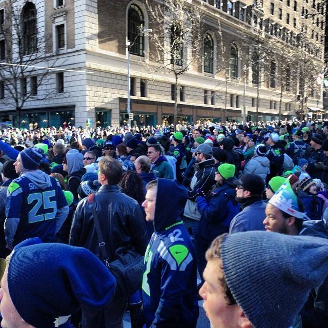 Seattle Seahawks homecoming parade. Superbowl XLVIII champs