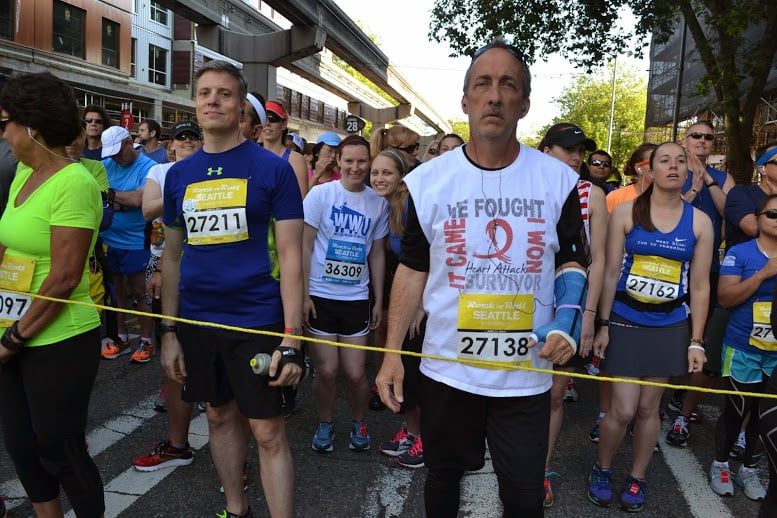 Seattle RR marathon start 2014