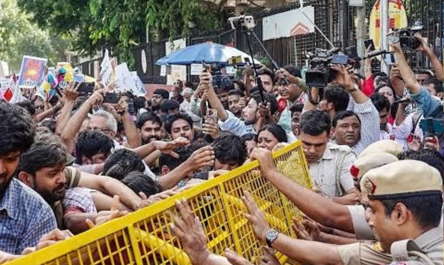 Jantar Mantar protest, october 4: Highlights of a fight over access, policing and press freedom