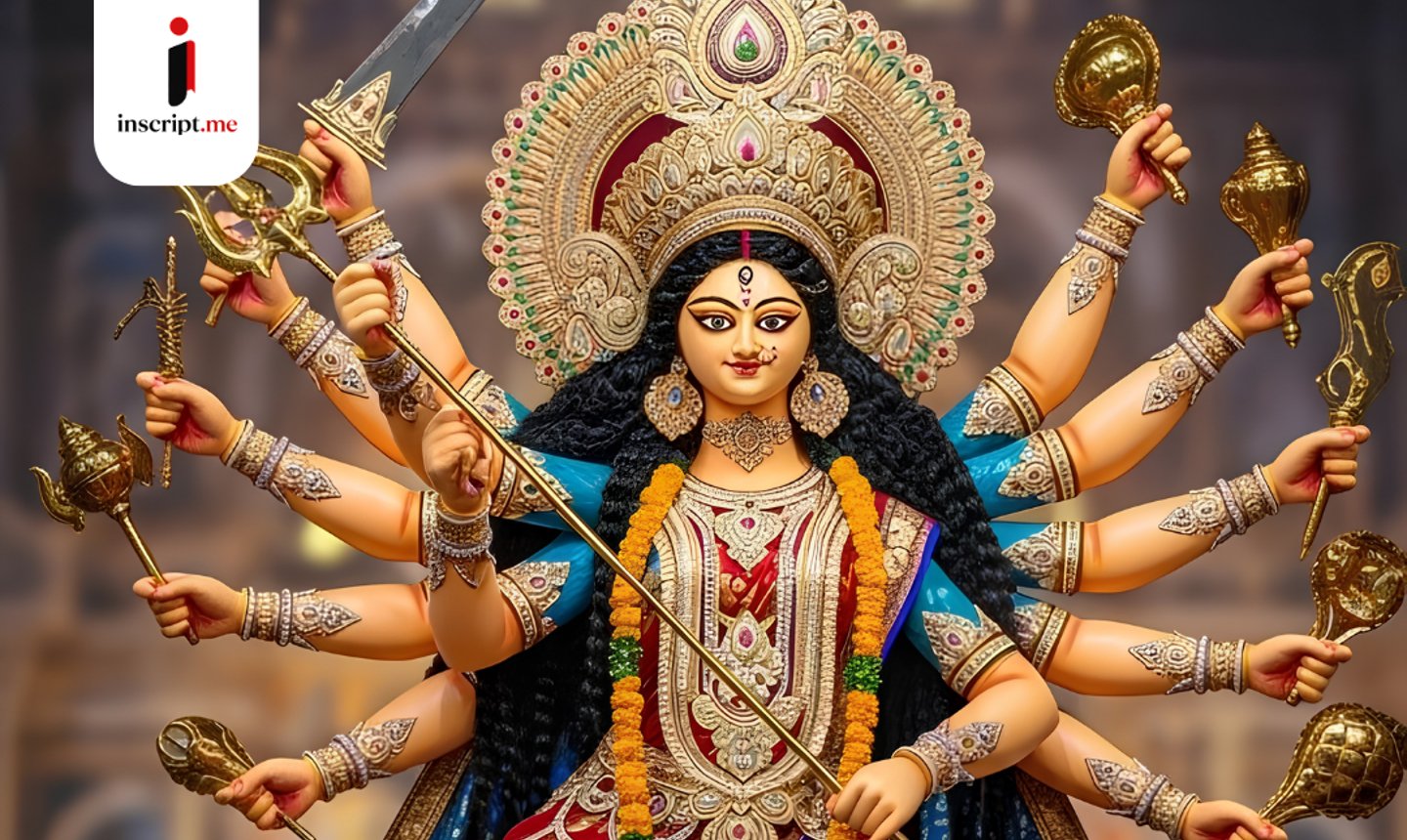 দশপ্রহরণধারিণী, দশ হাতের দশ অস্ত্রের অর্থেই লুকিয়ে সৃষ্টি থেকে প্রলয়ের রহস্য