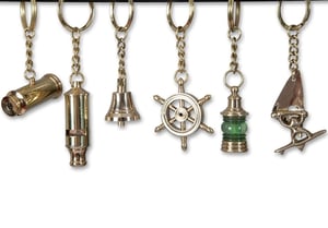Maritime Schlüsselanhänger aus Messing Design, Messing, Schlüssel, Schlüsselanhänger, Stil