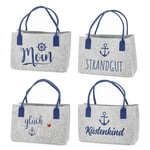 Filztasche Maritim 4-fach sortiert 40x26x26,5cm 68369