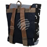 Rucksack schwarz weiss Maritim ca. 40 cm x 34 cm RUCK-b024—1