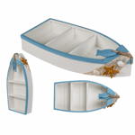 Holz-Boot mit maritimer Deko, ca. 42 x 19,5 cm Holz_Boot mit maritimer Deko_ ca_ 42 x 19_5 cm_54294