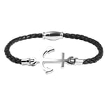 Akzent Echtlederarmband, geflochten, mit Edelstahl, Schwarz image_5040013-003_1_1280x1280