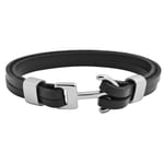 Akzent Echtlederarmband mit Edelstahlelement Anker, Schwarz image_5040117-001_1_1280x1280