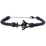 Akzent Echtlederarmband mit Edelstahlelement Anker, Blau geflochten image_5040161-002_1_1280x1280