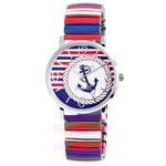 Excellanc Damenarmbanduhr mit Edelstahlzugband Rot - Blau - Weiss image_1700006-005_1_1280x1280