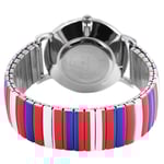 Excellanc Damenarmbanduhr mit Edelstahlzugband Rot - Blau - Weiss image_1700006-005_3_1280x1280