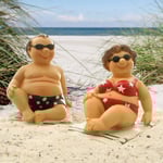 Figur 'Urlauberpaar' auf Handtuch 039842a_s