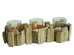 Kerzenhalter aus Holz, 26x9x8cm 17183