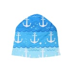 Strickmütze Long Beanie Slouch Mütze blau Anker Wellen maritim bb5d3689b9edd4c5718bbbdebb7eec61
