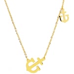 Edelstahl Schmuckset mit Ohrsteckern und Kette mit Anker, Gold image_5120028-002_2_1280x1280