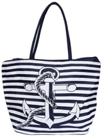 Strandtasche aus Textil, maritim, blau-weiss mit Anker und Tau image_3600044-001_1