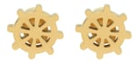Akzent Edelstahl Ohrstecker, Schiffsrad, Steuerrad, Gold image_5050099-002_3