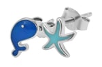 925/- Echt Silber Kinder-Ohrstecker, Delfin und Seestern, 925/rhodiniert image_5300117-001_2