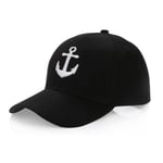 Baseball Cap "Anker" Mütze Maritim Snapback Unisex C022-AN-schwarz-1