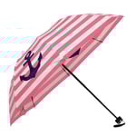 Stockschirm "Maritim" Anker Streifen Regenschirm SCHIRM-7-MAR-rosa-marine_seite