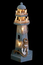 Leuchtturm mit LED Licht aus Holz 1301120_7