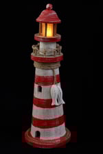 Leuchtturm aus Holz mit LED (flackernd), rot-weiß 2300771_5