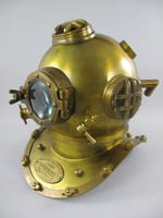 Taucherhelm Messing brüniert H.47x50cm 244008a