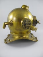 Taucherhelm Messing brüniert H.47x50cm 244008f